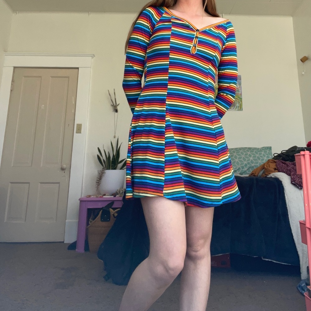 Fun rainbow dress!